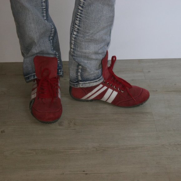 Cream Soda Suede Hi Top Sneakers - Picture 3 of 3